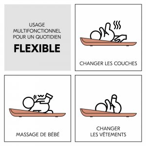 Matelas à langer en mousse soft change n clean cork Hauck