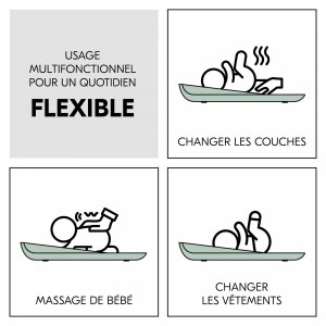 Matelas à langer en mousse soft change n clean sage Hauck