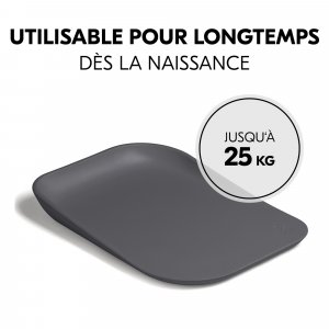 Matelas à langer en mousse soft change n clean anthracite Hauck