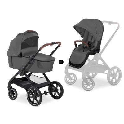 HAUCK Poussette duo 2 en 1 walk n care air grey