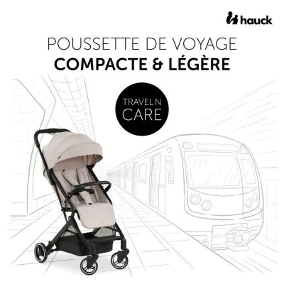 Poussette compacte travel n care beige + coque drive n care + adaptateurs