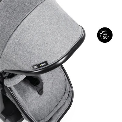 Pack duo poussette double atlantic jumeaux grey+ 1 siège auto drive n care avec adaptateurs