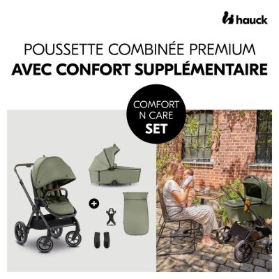 Pack poussette duo comfort n care + nacelle olive