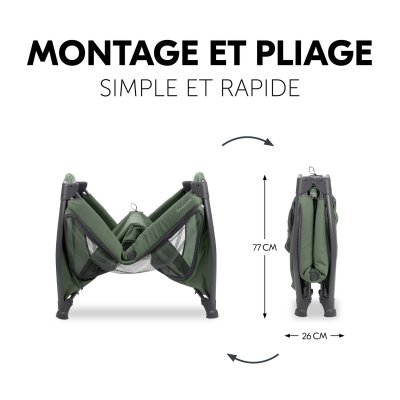 Lit parapluie 3 en 1 play n relax center dark-green