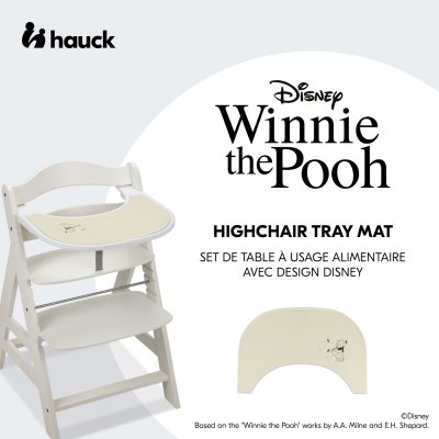 Set de table pour tablette de chaise haute mat pooh dusty beige
