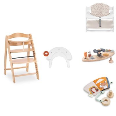 Chaise arketa n play beech avec plateau de jeu+ réducteur de chaise + jeu play reading + play cockpit