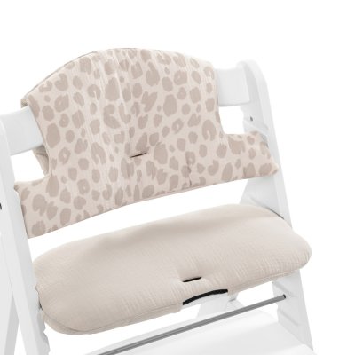 Coussin de chaise haute select muslin leo natural