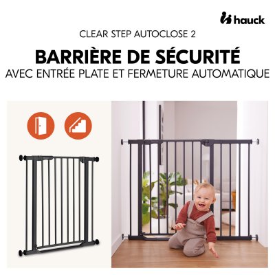 Barrière d'escalier clear step autoclose 2 black