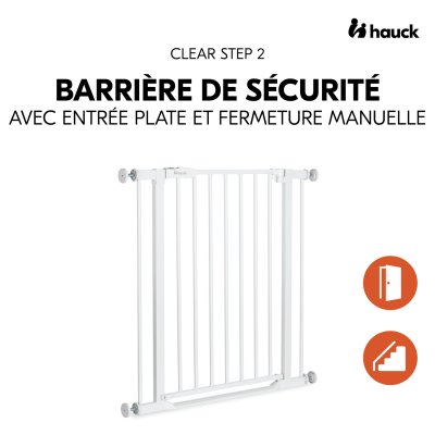 Barrière d'escalier clear step 2 white