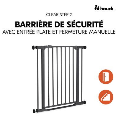 Barrière d'escalier clear step 2 black