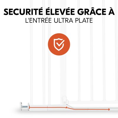 Barrière d'escalier clear step 2 avec extension +9 cm white