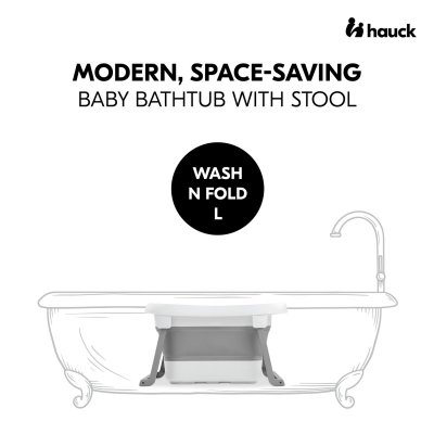 Baignoire pliable wash n fold l white stone