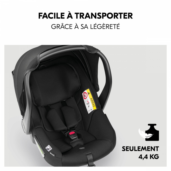 Siège auto bébé drive n care black Hauck