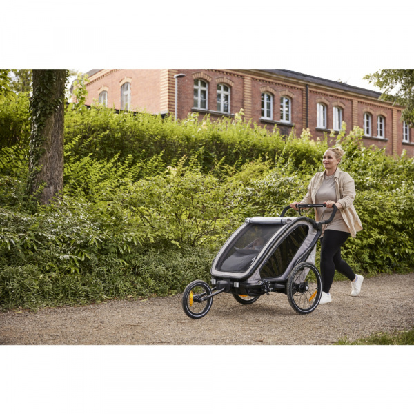 Remorque de vélo dryk duo light grey Hauck