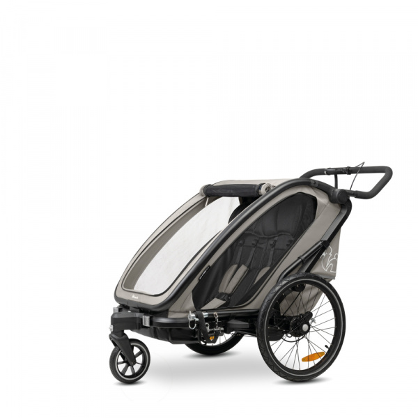 Remorque de vélo dryk duo light grey Hauck