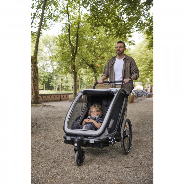 Remorque de vélo dryk duo melange grey Hauck