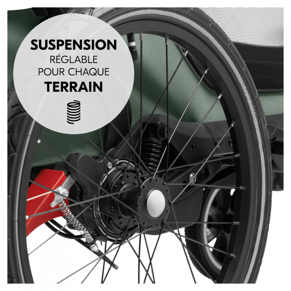 Remorque de vélo dryk duo melange grey Hauck