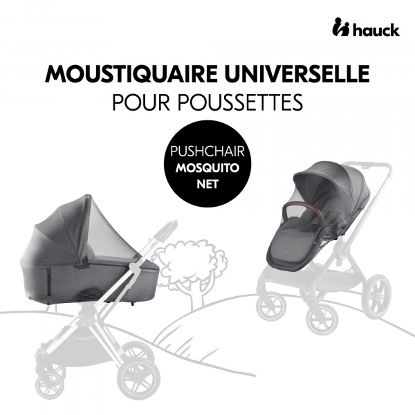 Moustiquaire universelle pour poussette grey Hauck