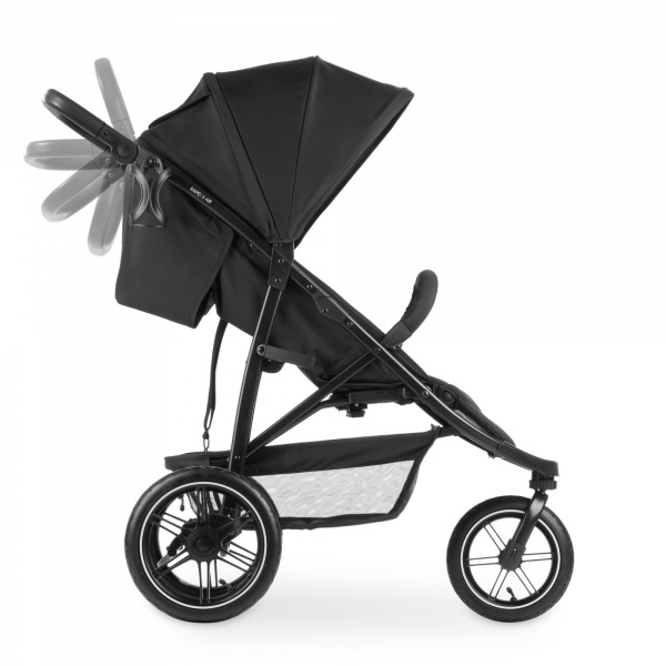 Poussette 3 roues rapid 3 air black Hauck