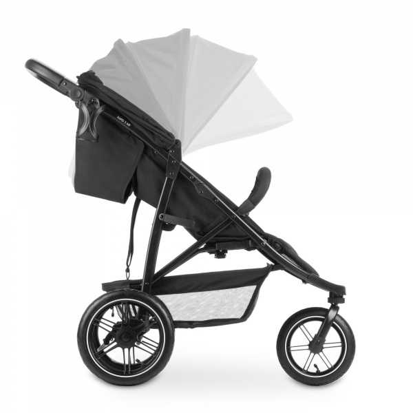 Poussette 3 roues rapid 3 air black Hauck