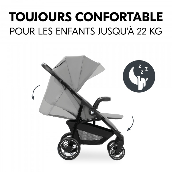 Poussette 4 roues shop n care grey Hauck