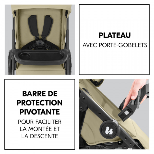 Poussette 4 roues shop n care olive Hauck