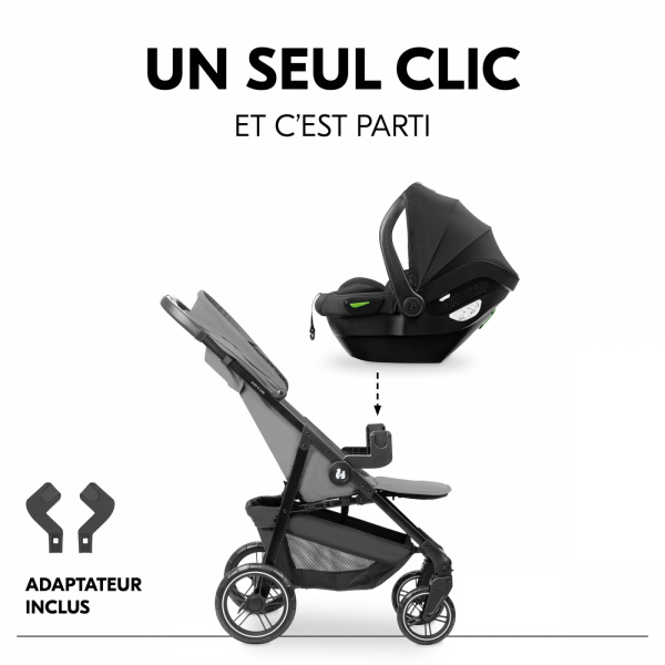 Poussette duo shop n care travel set grey Hauck