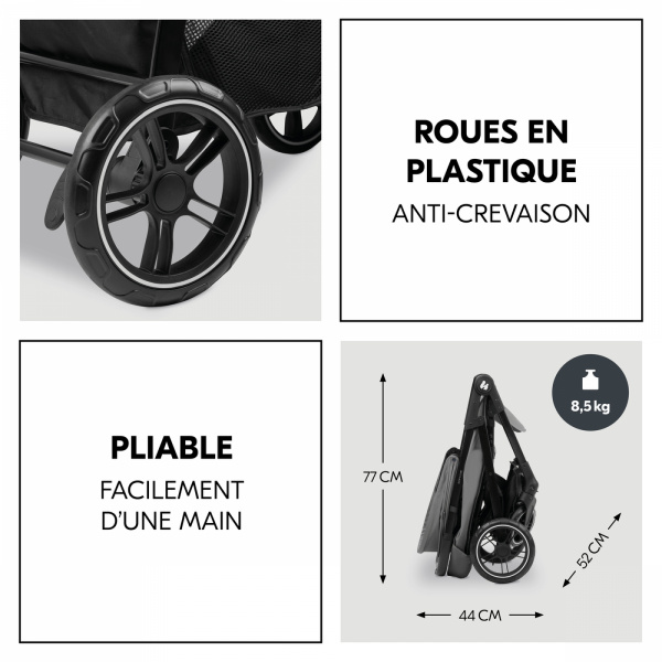 Poussette duo shop n care travel set grey Hauck