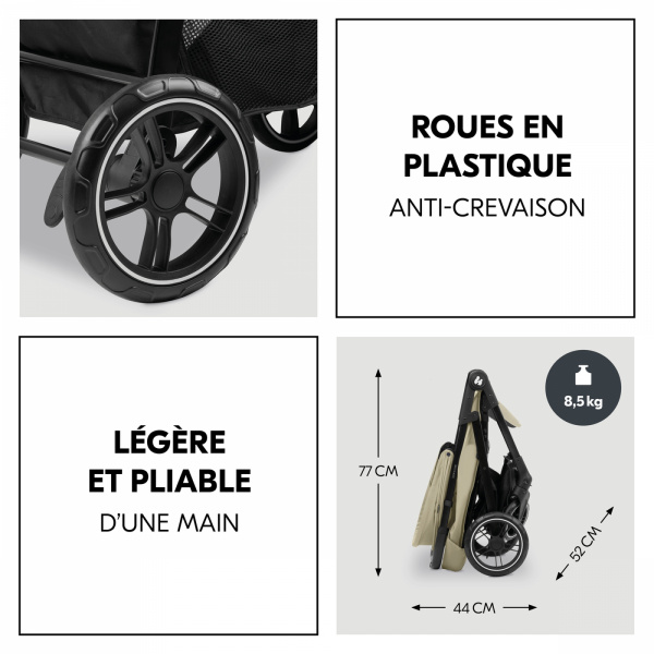 Poussette trio shop n care trio set olive Hauck