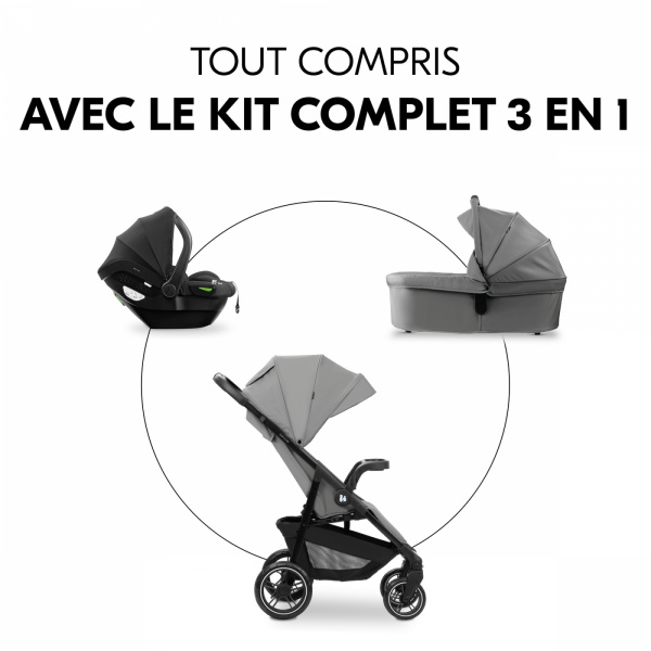 Poussette trio shop n care trio set grey Hauck