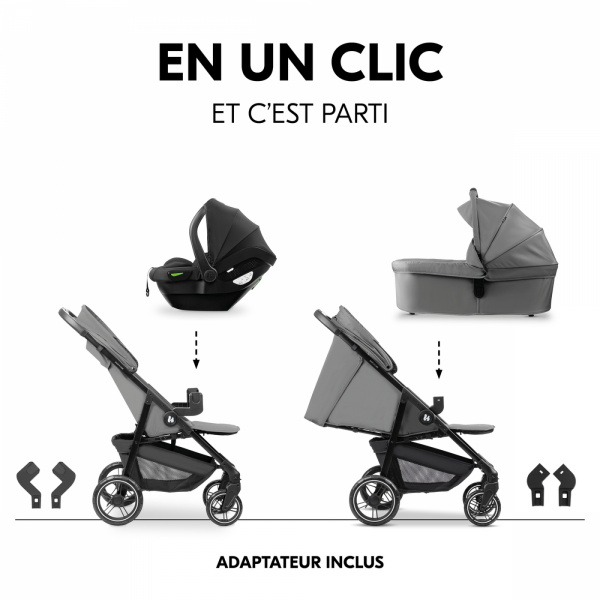 Poussette trio shop n care trio set grey Hauck