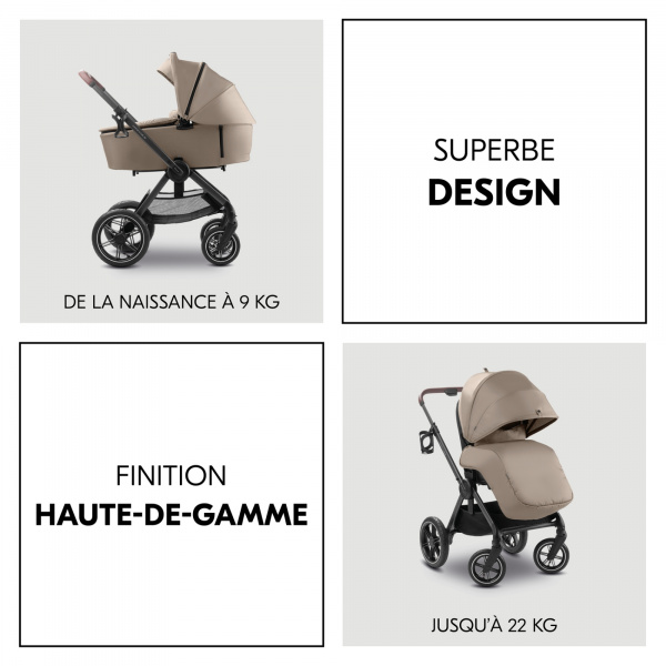 Poussette duo comfort n care air set mocha Hauck