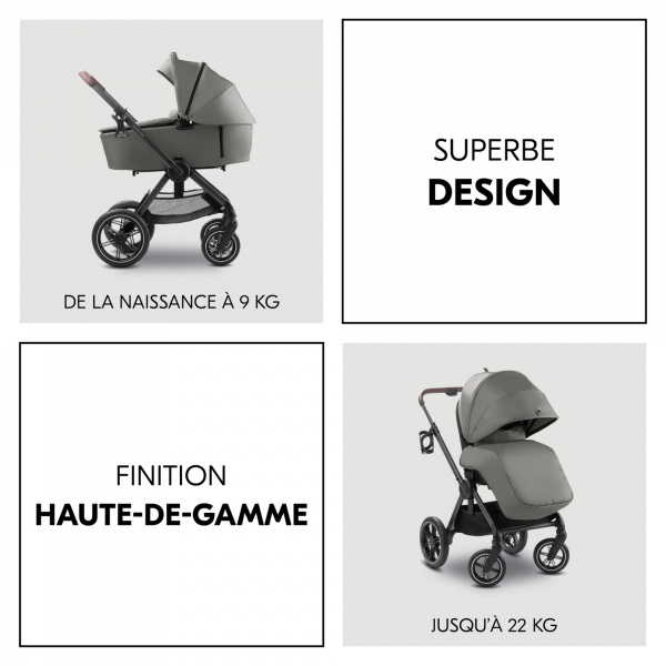 Poussette duo comfort n care air set dark grey Hauck