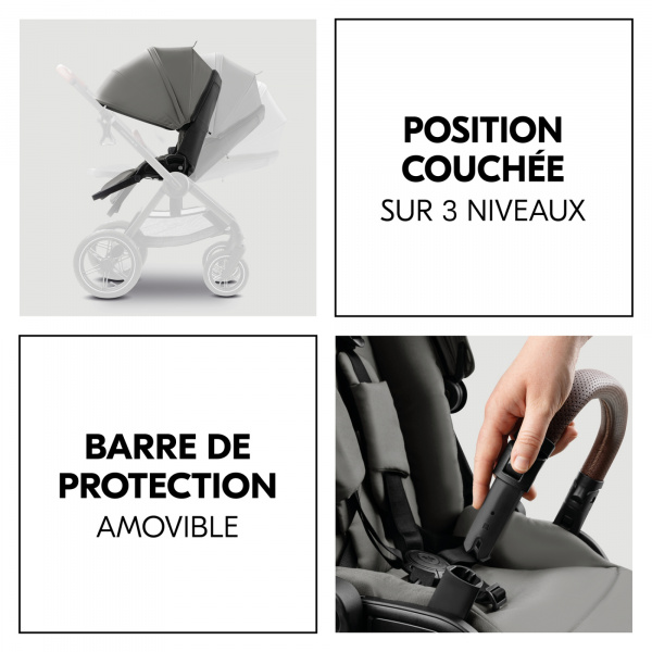 Poussette duo comfort n care air set dark grey Hauck