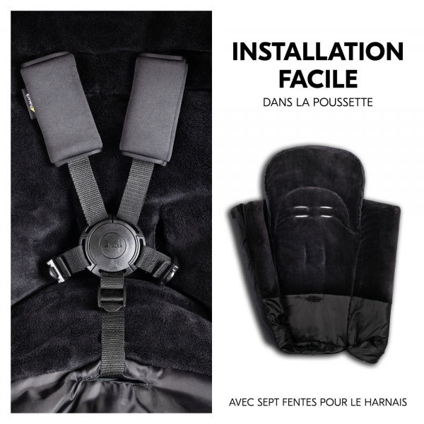 Chancelière hiver universelle black Hauck