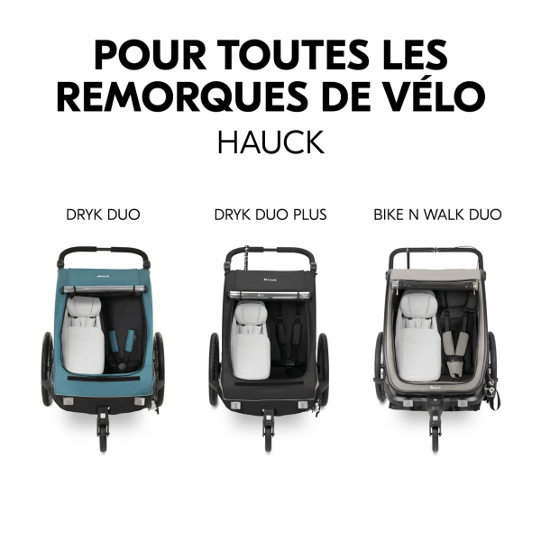 Siège bébé pour remorque de vélo baby lounger 2 grey Hauck