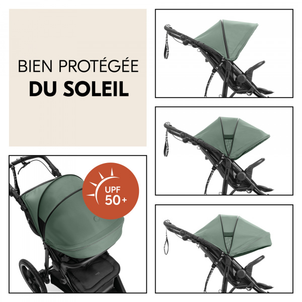 Poussette 3 roues runner 3 jungle green Hauck