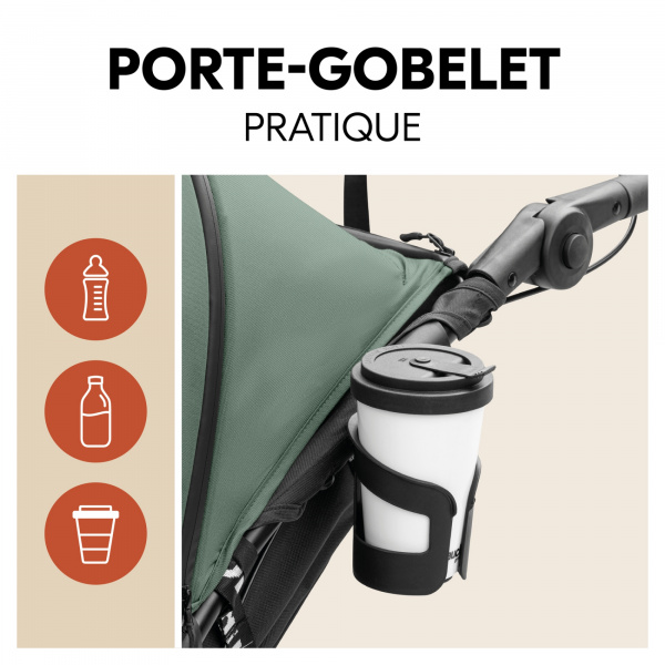 Poussette 3 roues runner 3 jungle green Hauck