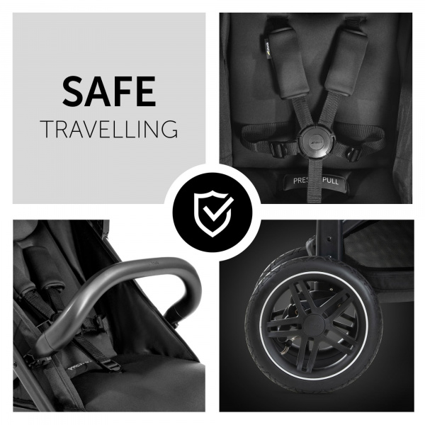 Poussette rapid 4d air black Hauck