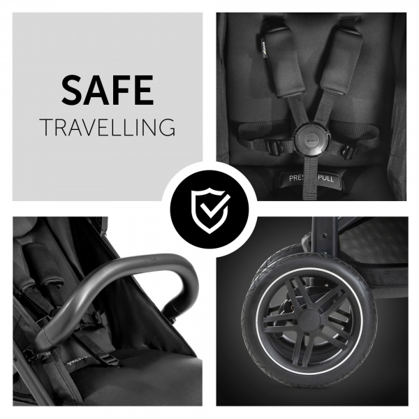 Poussette rapid 4d black Hauck