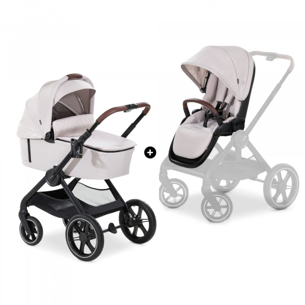 Poussette duo 2 en 1 walk n care beige Hauck