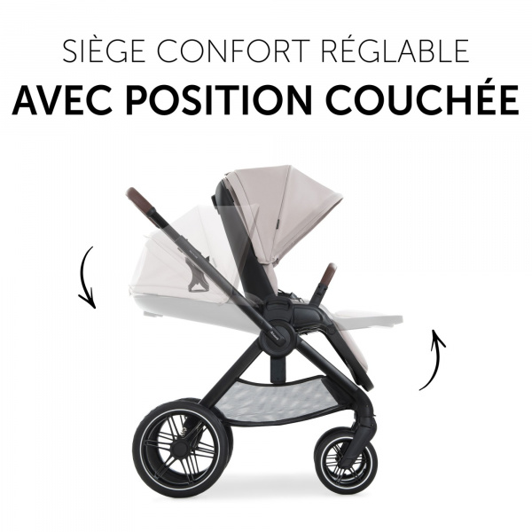 Poussette duo 2 en 1 walk n care beige Hauck