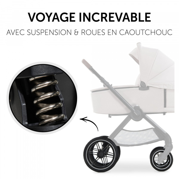 Poussette duo 2 en 1 walk n care beige Hauck