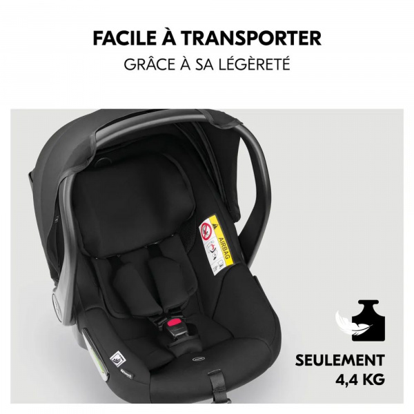 Pack duo poussette compacte travel n care olive + siège auto drive n care avec adaptateurs Hauck
