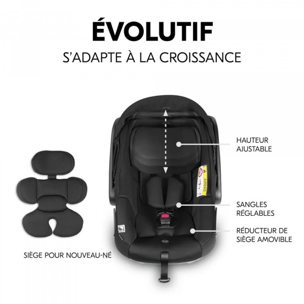 Pack duo poussette compacte travel n care olive + siège auto drive n care avec adaptateurs Hauck