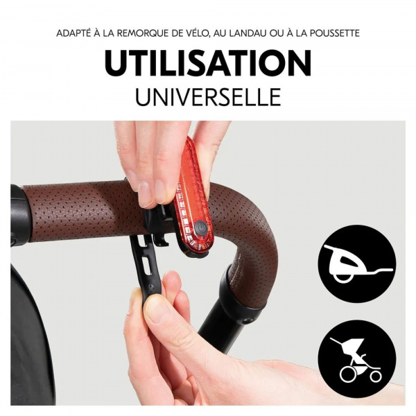 Lumière arrière universelle pour poussette Hauck