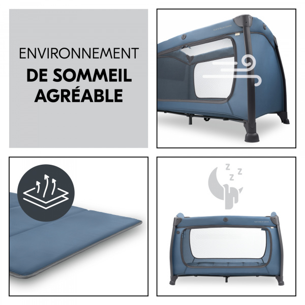 Lit parapluie 3 en 1 play n relax center dark-blue Hauck