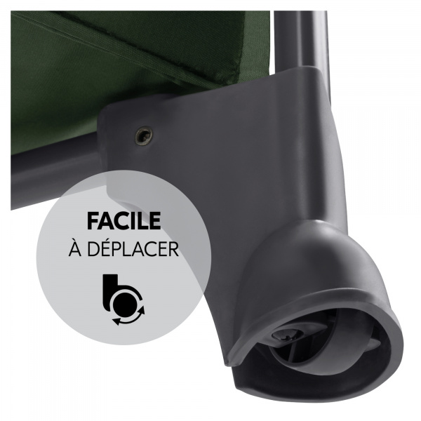 Lit parapluie 3 en 1 play n relax center dark-green Hauck