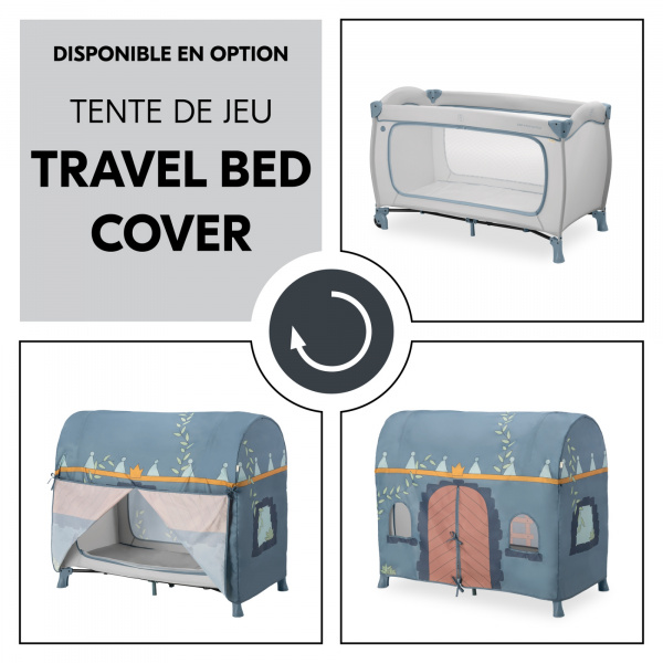Lit parapluie 3 en 1 sleep n play plus dusty-blue Hauck