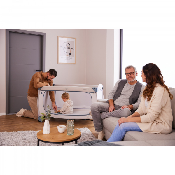 Lit parapluie 3 en 1 sleep n play plus dusty-blue Hauck